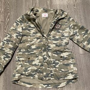The Children's Place Camouflage Jacket with Crown Patch